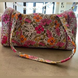 Vera Bradley Large Travel Duffel in Gray Floral